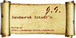 Jandaurek István névjegykártya